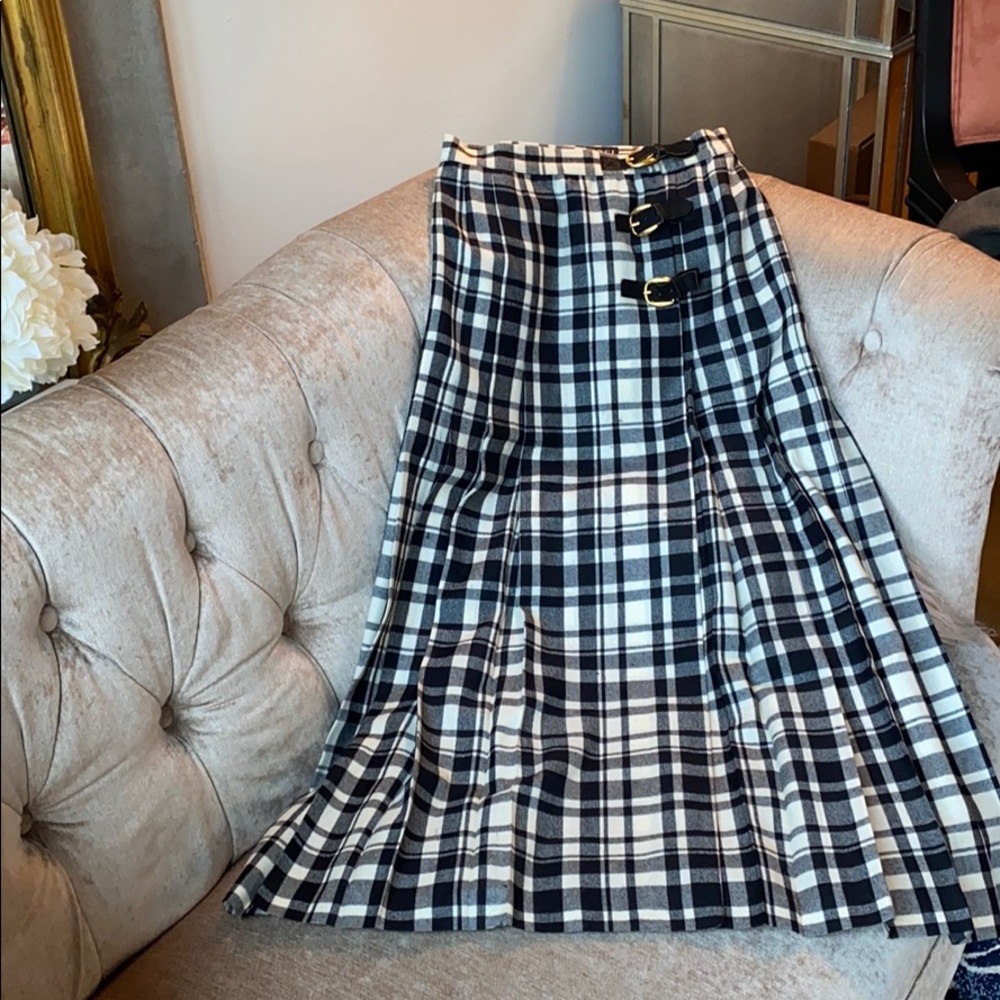 100% Lana wool high rise Gucci long pleated skirt